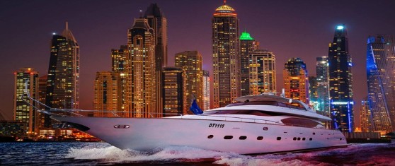 yacht cruise at night